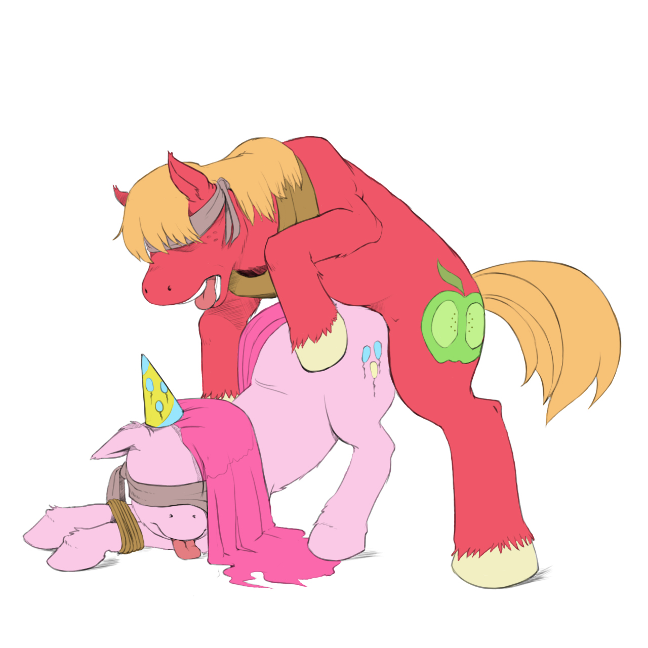 Rule34 – If it exists, there is porn of it / jobo37, kevinsano, big macintosh, pinkie pie (mlp) / 109594