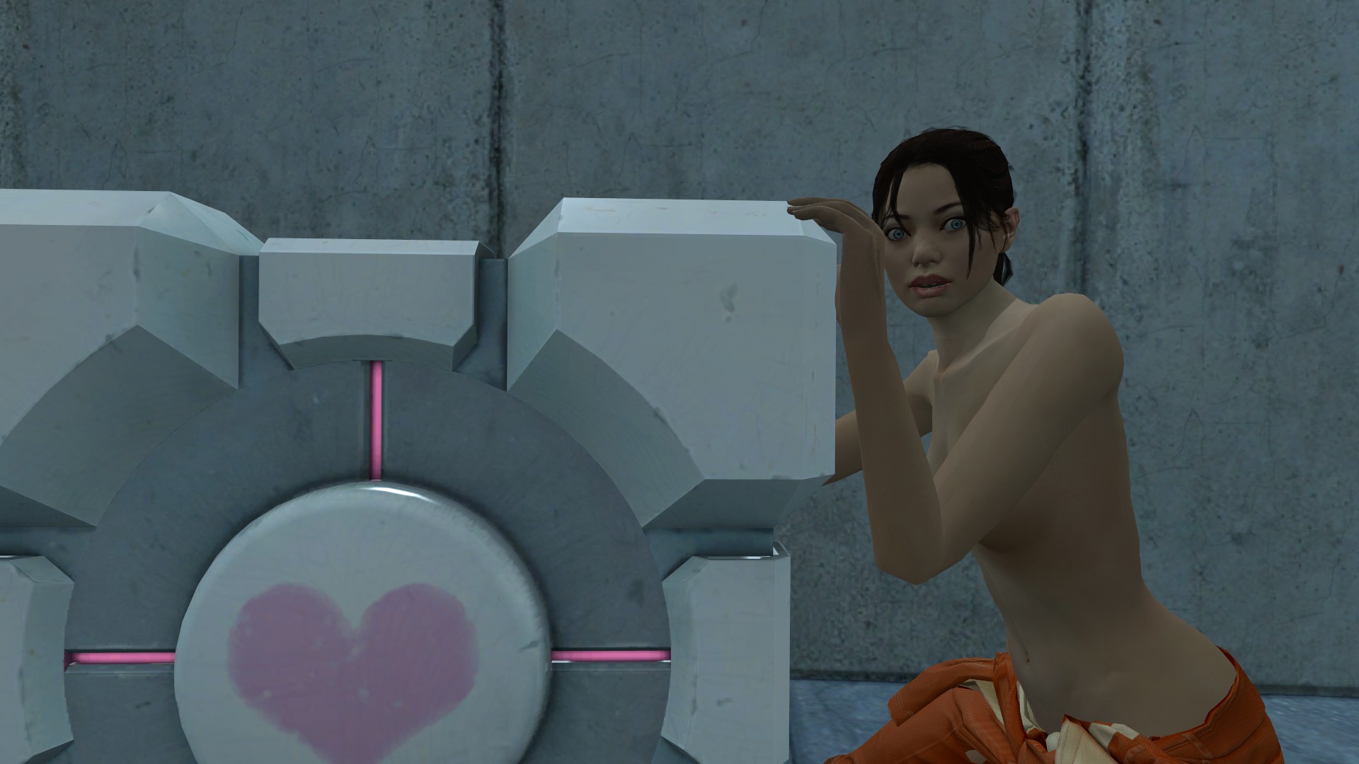 Rule34 – If it exists, there is porn of it / chell, companion cube / 109624
