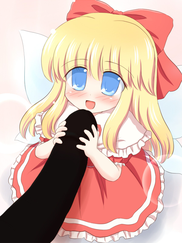 ry (yagoyago), shanghai doll, touhou, blonde hair, censored, doll, long hair, penis, ribbon, solo focus, wings