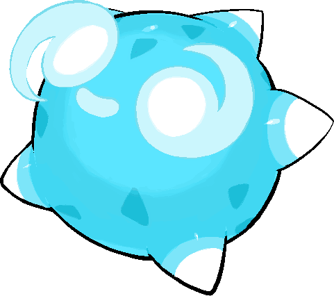 kawaanago, minior, minior (blue core), minior (core), nintendo, pokemon, commentary request, lowres, full body, gen 7 pokemon, no humans, pokemon (creature), pokemon focus, smile, solo, transparent background