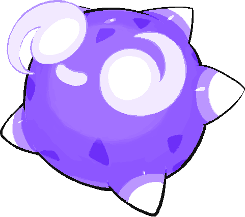 kawaanago, minior, minior (core), minior (violet core), nintendo, pokemon, commentary request, lowres, full body, gen 7 pokemon, no humans, pokemon (creature), pokemon focus, smile, solo, transparent background