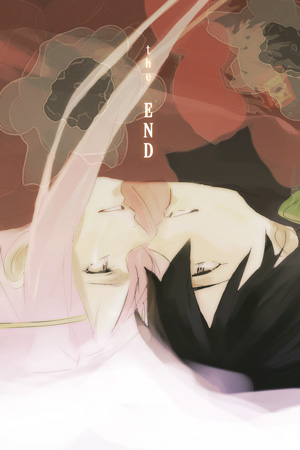 anemone (eureka seven), dominic sorel, eureka seven, eureka seven (series), lowres, 00s, 1boy, 1girl, black hair, couple, falling, hair ornament, hairclip, hetero, hug, pink hair, smile, tears