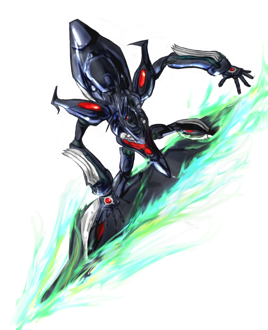 theend, eureka seven, eureka seven (series), 00s, claws, mecha, no humans, red eyes, robot, solo
