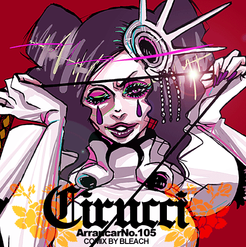 cirucci sanderwicci, bleach, artist request, lowres, 00s, 1girl, arrancar, character name, copyright name, dress, elbow gloves, eyeshadow, facial mark, female focus, fingerless gloves, gloves, goth fashion, gothic lolita, hair ornament, lips, lipstick, lolita fashion, makeup, nail polish, one eye closed, parted lips, puffy sleeves, purple eyes, purple hair, purple lips, purple nails, short twintails, smile, solo, tattoo, teardrop tattoo, twintails, wavy hair, whip, white dress, white gloves, wings, wink