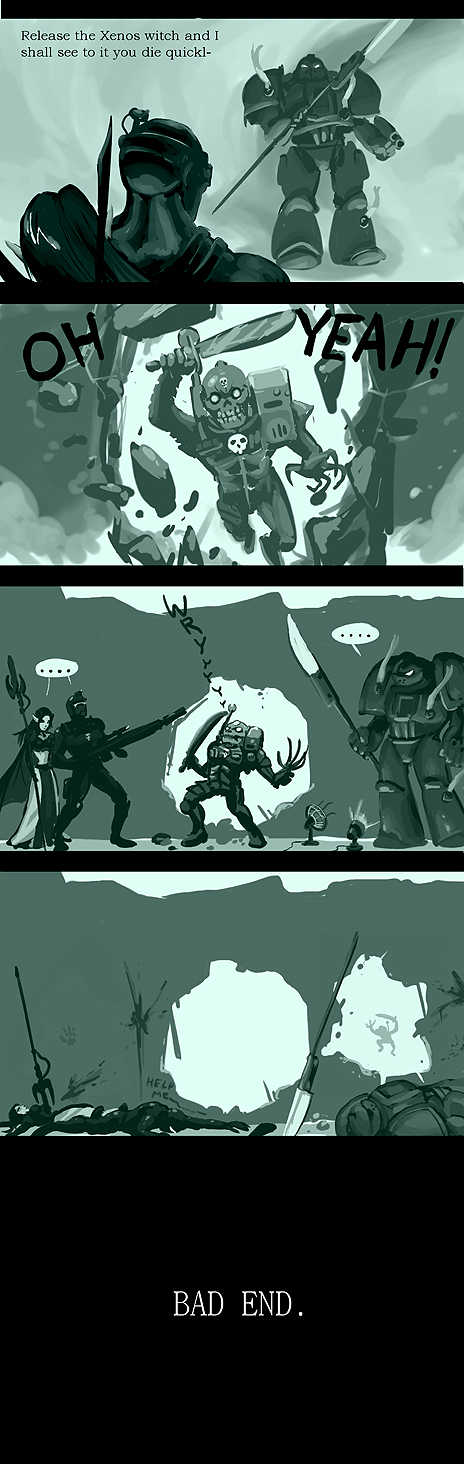 eldar, love can bloom, highres, long image, tall image, 40k, space, warhammer, weapon