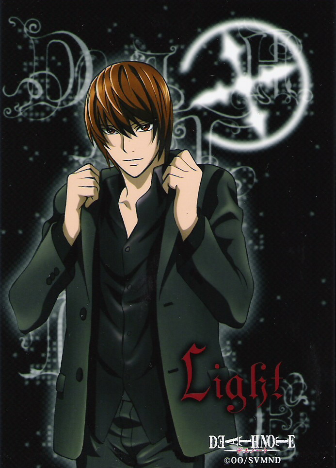 yagami light, death note, 00s, brown eyes, brown hair, looking at viewer