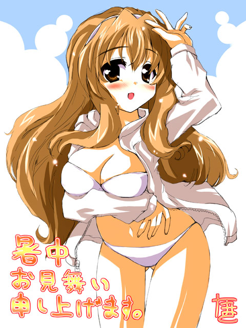 iga tamaki, nogizaka haruka, nogizaka haruka no himitsu, 00s, 1girl, bikini, breasts, cleavage, female focus, large breasts, long hair, solo, swimsuit