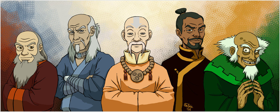 iroh, pakku, avatar: the last airbender, bumi, gyatso, piandou, white lotus