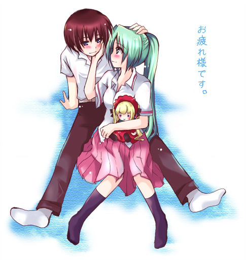 maebara keiichi, sonozaki mion, higurashi no naku koro ni, artist request, tagme, translation request, 00s, 1boy, 1girl, doll