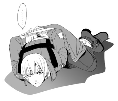 dante (devil may cry), capcom, devil may cry (series), artist request, lowres, tagme, 00s, 1boy, bdsm, bondage, bound, male focus, monochrome, solo