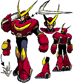 ariga hitoshi, quick man, capcom, mega man (classic), mega man (series), mega man 2, mega man megamix, lowres, 1boy, armor, armored boots, blue background, bodysuit, boots, clenched hands, full body, helmet, male focus, multiple views, simple background, spikes, transparent background