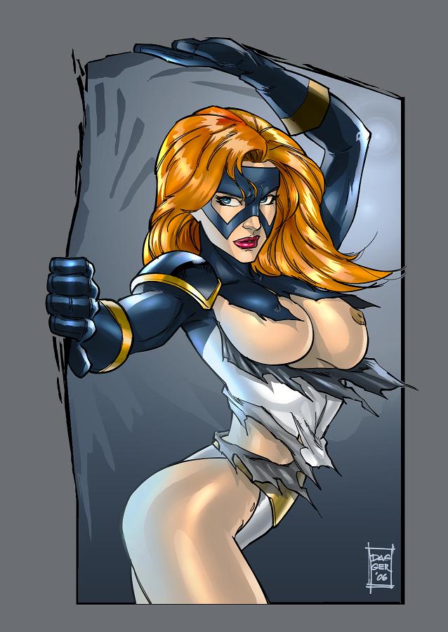 invincibelle, city of heroes, tagme, blonde hair, breasts, torn clothes