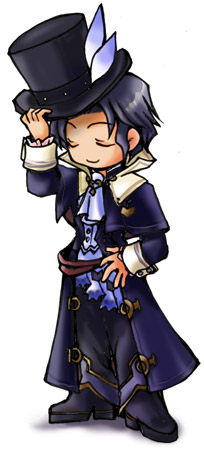 fuju, frederic chopin (trusty bell), trusty bell, lowres, 1boy, chibi, closed eyes, male focus, solo