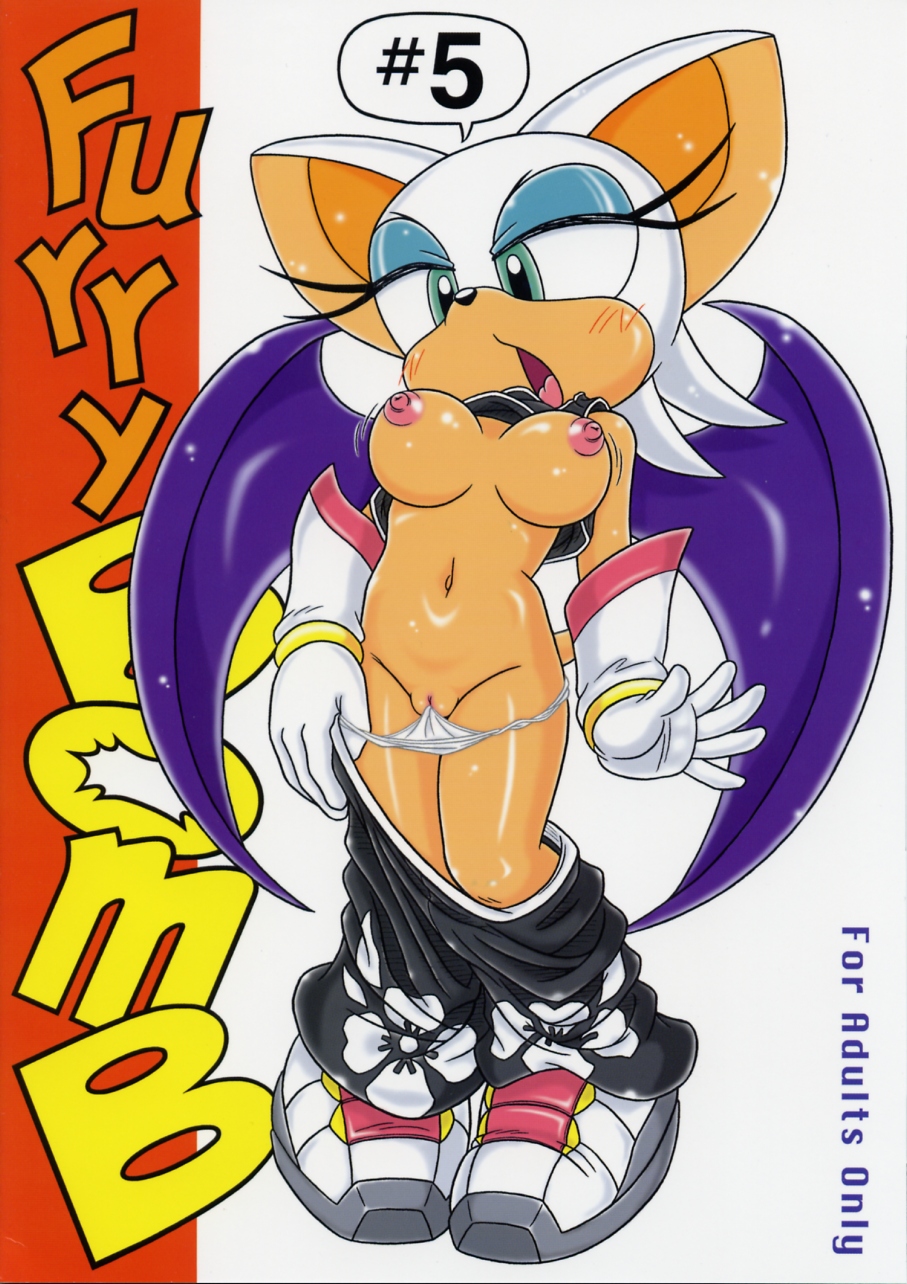 aku tojyo, rouge the bat, sonic (series), highres, tagme, bat (animal), breasts, furry, furry bomb, gloves, pussy, topless female, wings