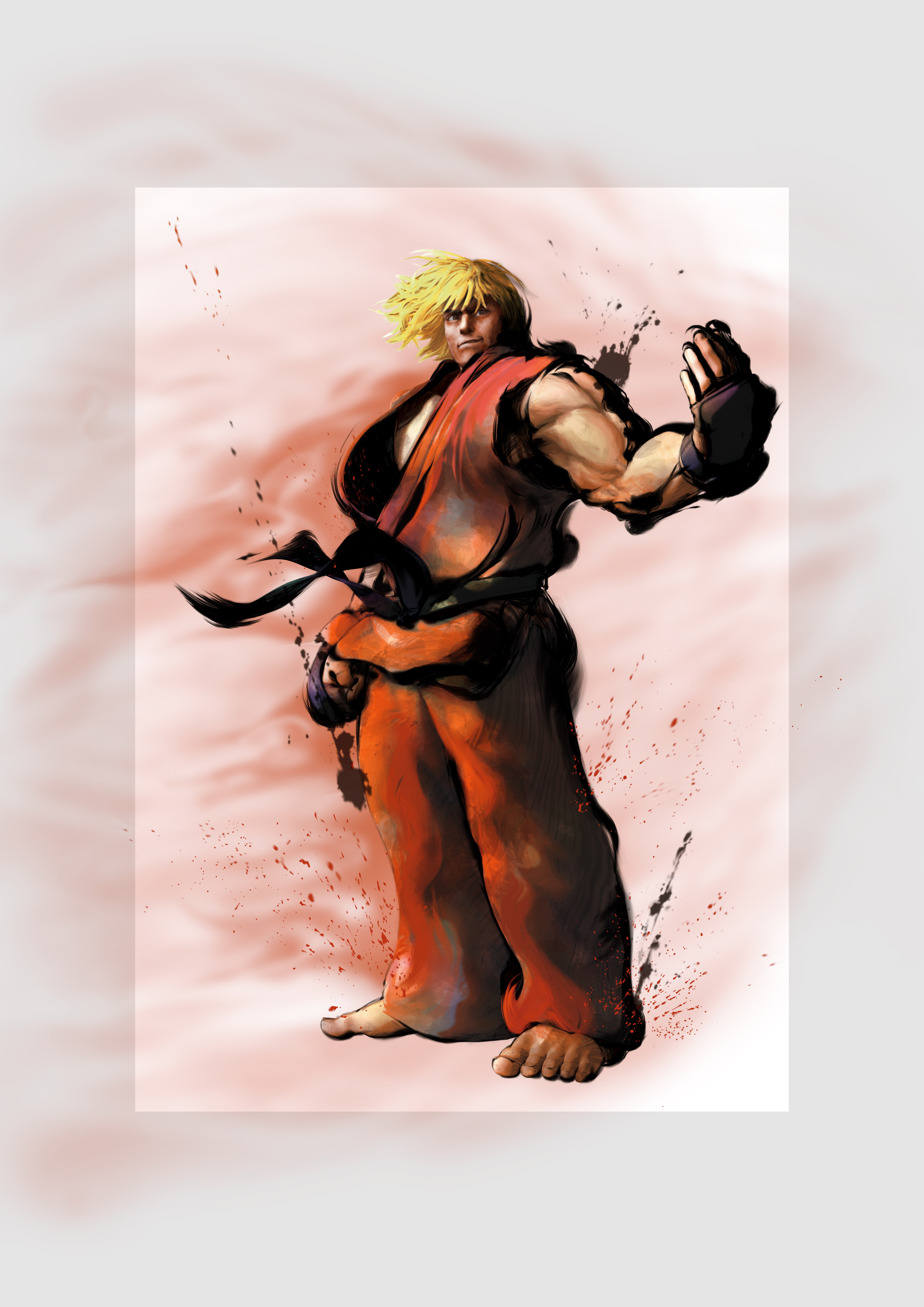 ikeno daigo, ken masters, capcom, street fighter, street fighter iv (series), absurdres, highres, official art, 1boy, male focus, solo
