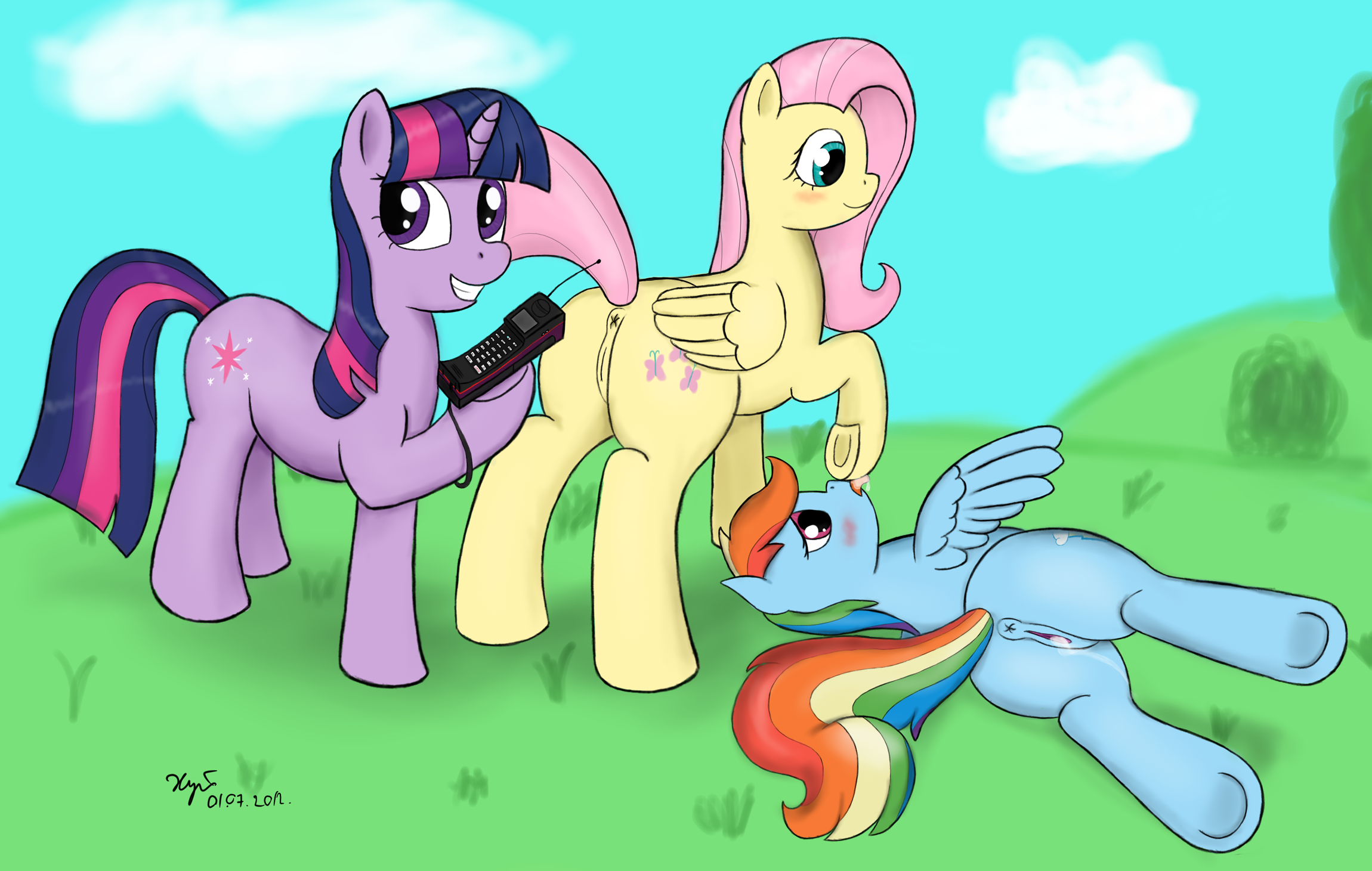 Rule34 – If it exists, there is porn of it / xyi, fluttershy (mlp), rainbow dash (mlp), twilight sparkle (mlp) / 113052