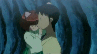 midou kaoru, morioka kouhei, tsukuyomi moonphase, animated, animated gif, anime screenshot, lowres, 00s, 1boy, animal ears, glasses, japanese clothes