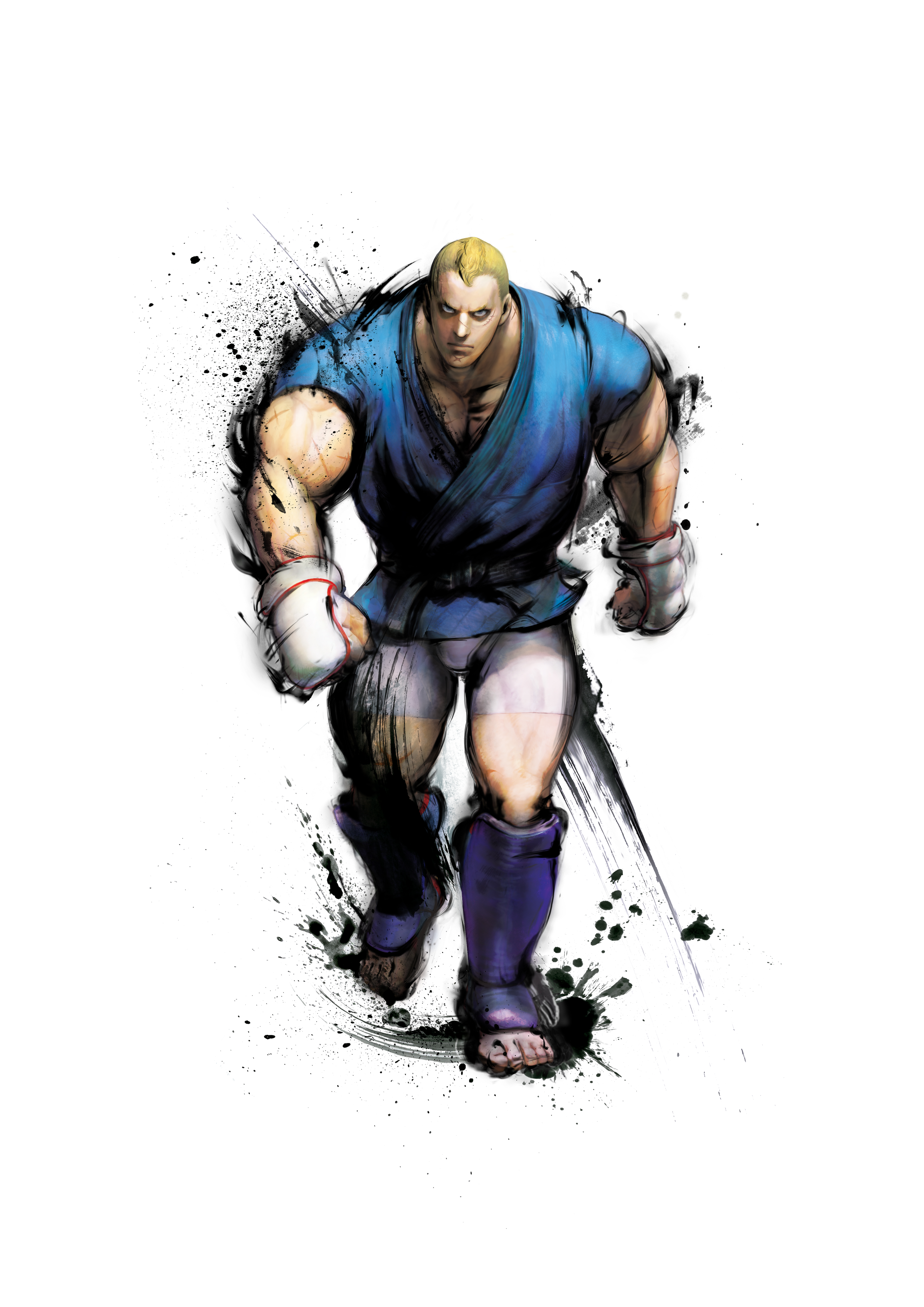 ikeno daigo, abel (street fighter), capcom, street fighter, street fighter iv (series), absurdres, highres, official art, 1boy, france, french text, male focus, solo