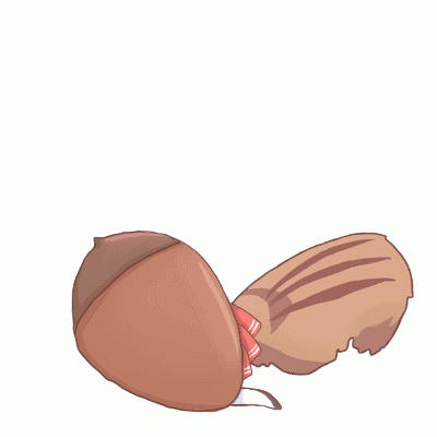 sakuramori sumomo, kobayakawa yutaka, lucky star, animated, animated gif, lowres, 00s, 1girl, acorn, animal ears, ear wiggle, female focus, pun, school uniform, serafuku, solo, squirrel, squirrel ears, squirrel tail, tail