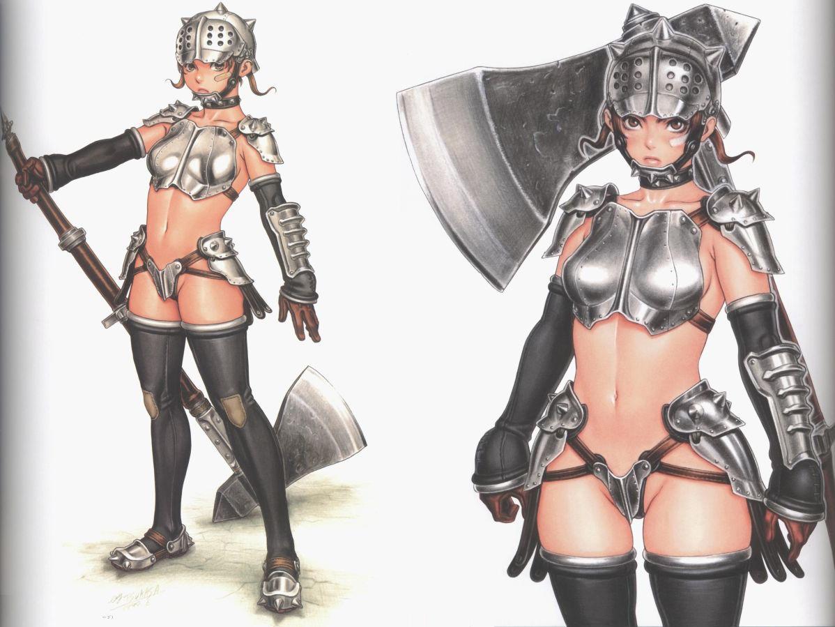 tagme, armor, axe, knight, thighhighs, weapon