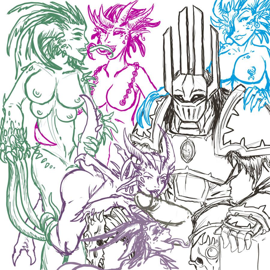 Rule34 – If it exists, there is porn of it / fleatrollus, chaos space marine, daemonette, slaanesh / 114039