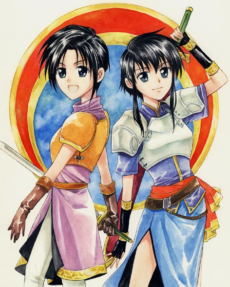 agahari, creidne (fire emblem), larcei (fire emblem), fire emblem, fire emblem: genealogy of the holy war, nintendo, armor, black hair, fingerless gloves, gloves, grey eyes, short hair, sword, weapon