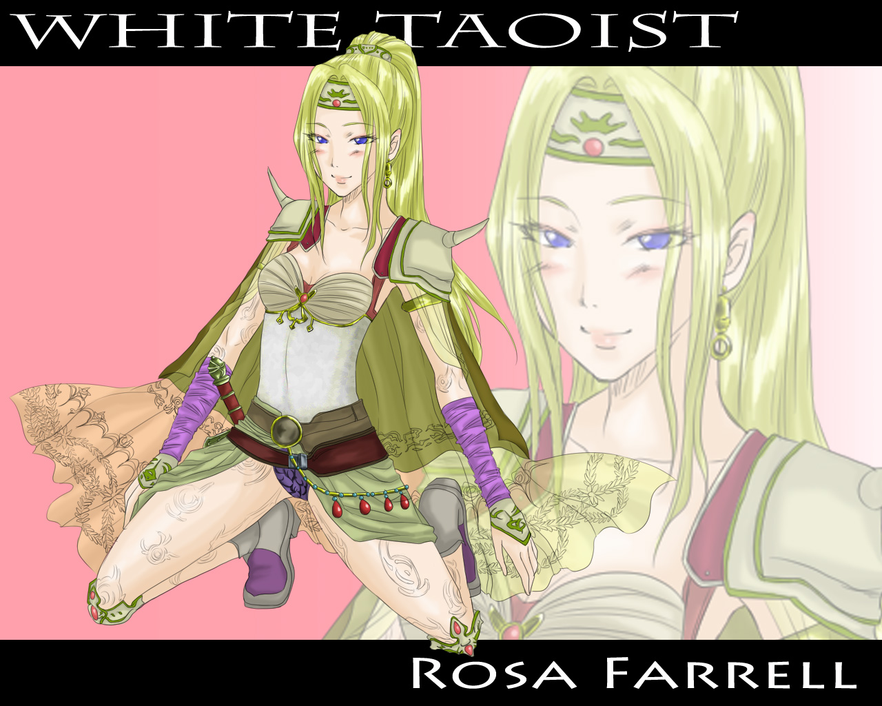 fuku suke, rosa farrell, final fantasy, final fantasy iv, bad id, bad pixiv id, 1990s (style), 1girl, character name, female focus, solo, zoom layer