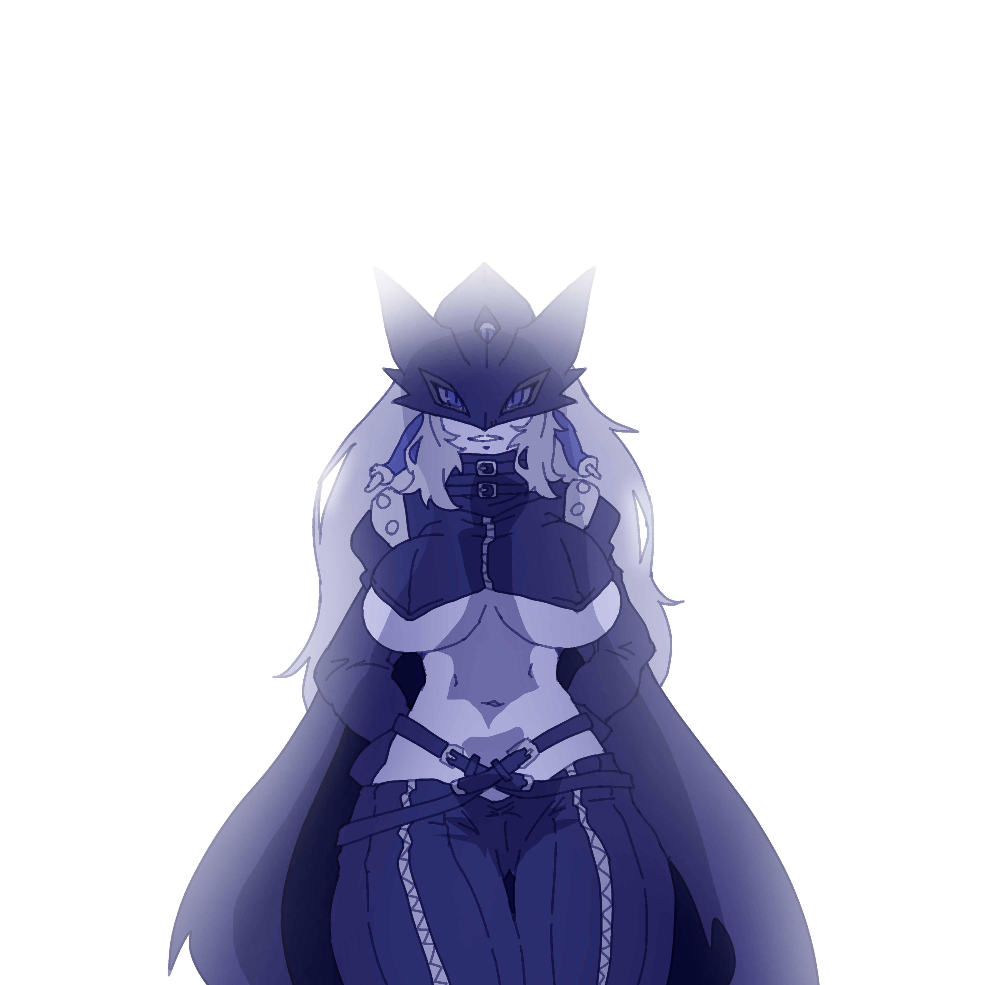 gerusyu, beelstarmon, digimon, 1girl, digimon (creature), simple background, white background