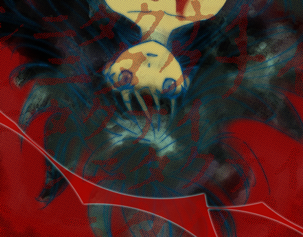furude rika, higurashi no naku koro ni, 00s, blood, blue eyes, blue hair, long hair, solo