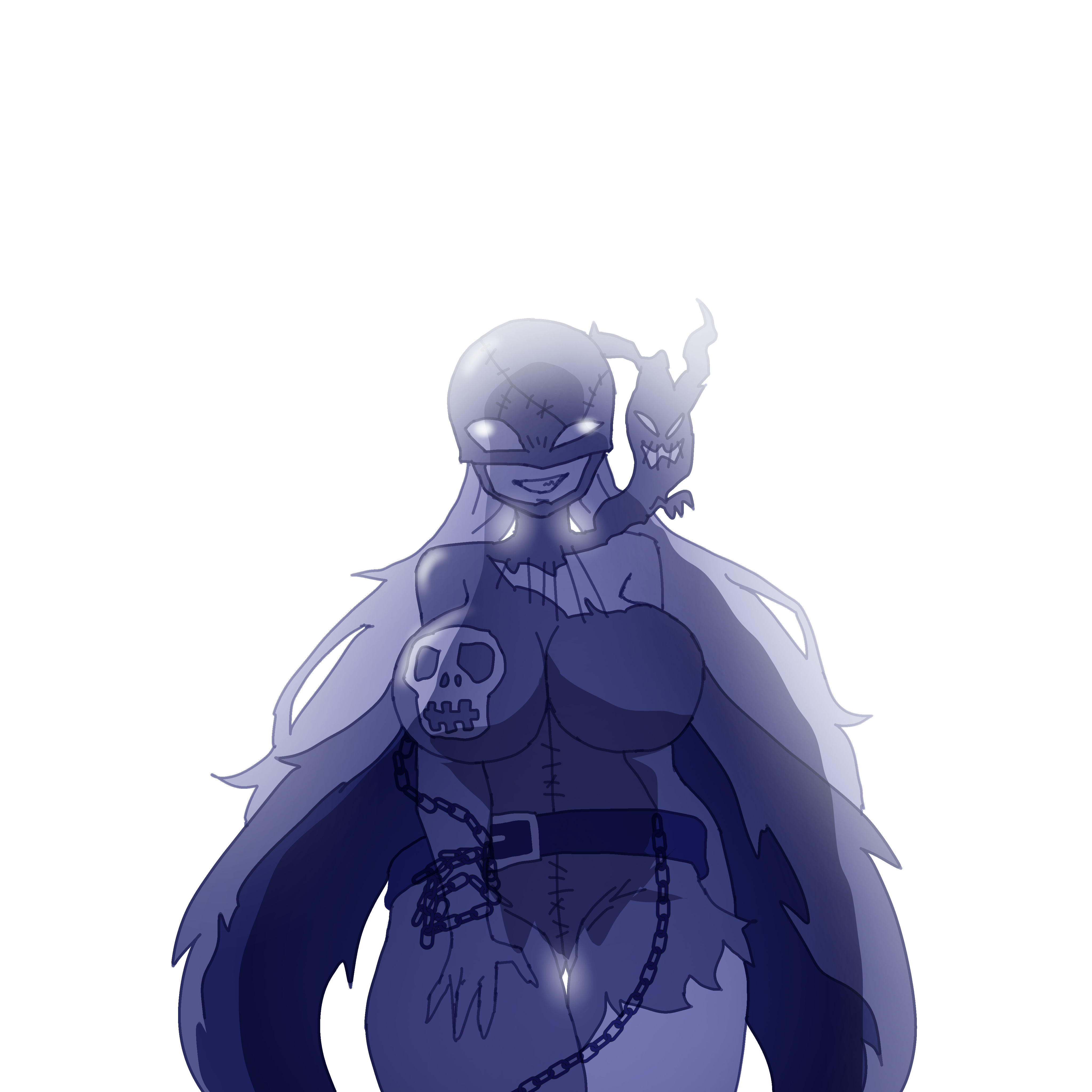 gerusyu, ladydevimon, digimon, 1girl, digimon (creature), simple background, white background