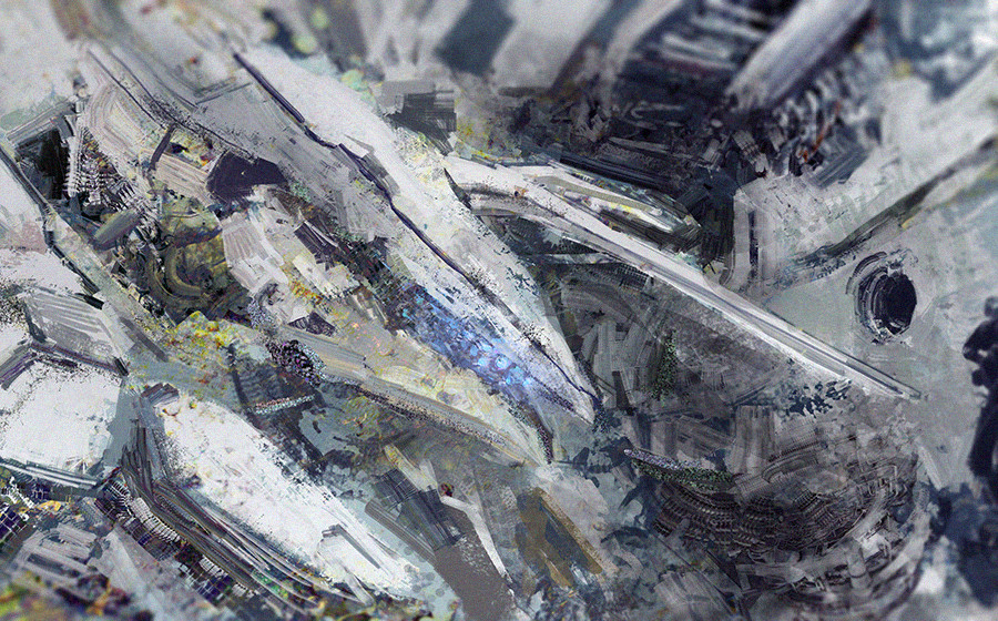 white glint, armored core, armored core: for answer, artificial eye, assault visor, blue eyes, blue visor, blush, evilvit, machinery, mecha, mecha focus, no humans, robot, science fiction