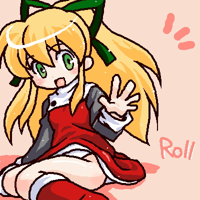 roll (mega man), capcom, mega man (classic), mega man (series), lowres, tagme, ponytail, robot