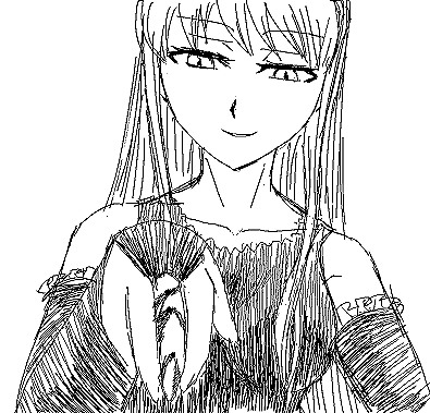 matsuya, hime (kaibutsu oujo), kaibutsu oujo, lowres, 00s, monochrome, sketch