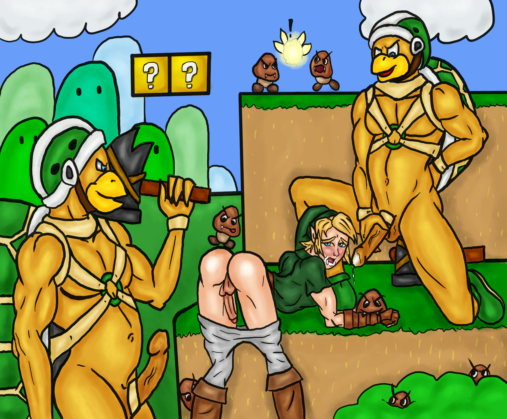 Rule34 – If it exists, there is porn of it / lollicock, goomba, hammer bros., link, navi / 115357