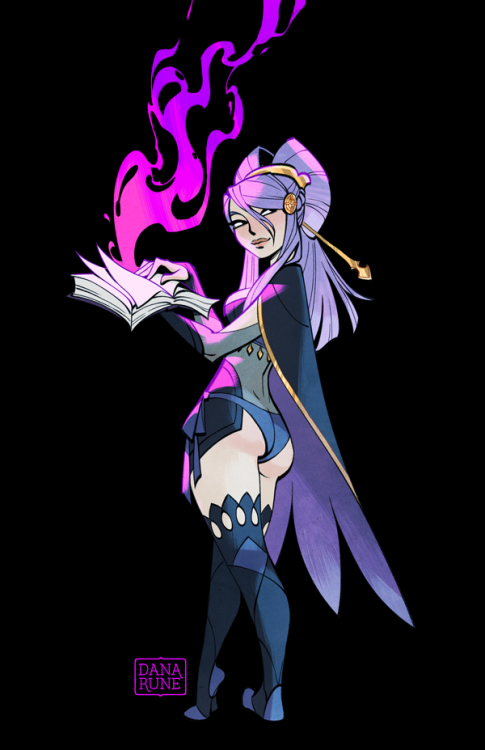 orochi (fire emblem), fire emblem, fire emblem fates, nintendo, artist name, ass, dana rune, hair ornament, purple hair