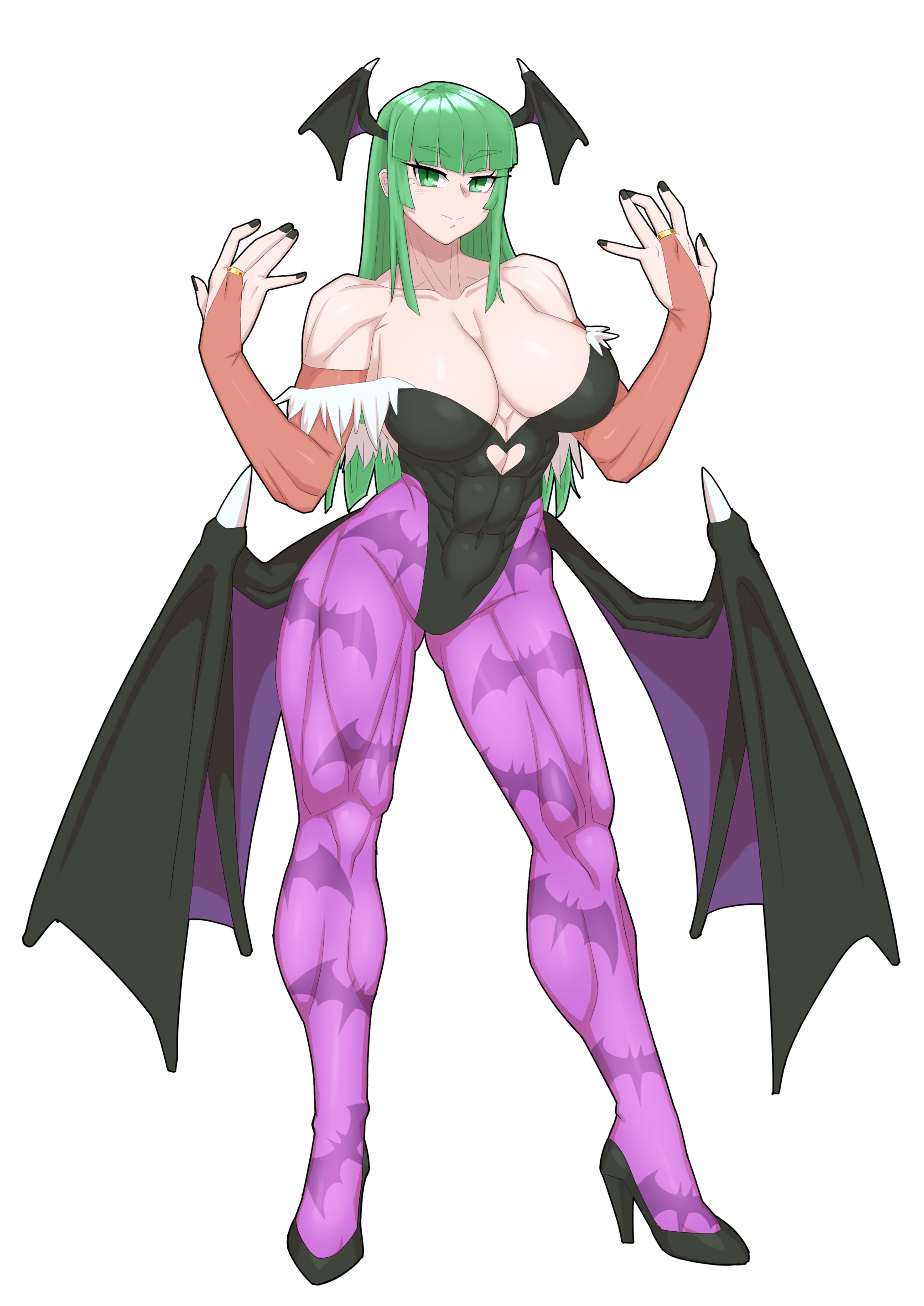 morrigan aensland, darkstalkers, 1girl, breasts, large breasts, long hair