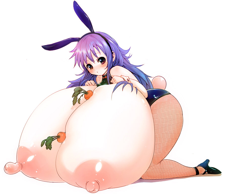 animal ears, breasts, huge breasts, huge nipples, large breasts, rabbit ears, tail