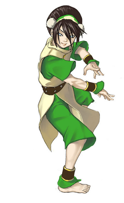toph beifong, avatar: the last airbender, bending, barefoot, blind, tomboy