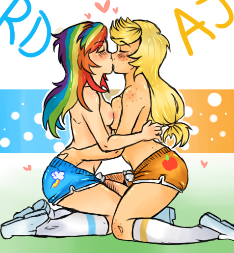 Rule34 – If it exists, there is porn of it / applejack (mlp), rainbow dash (mlp) / 116674