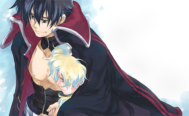 akutsu (yuumi), nia teppelin, simon (ttgl), tengen toppa gurren lagann, 00s, 1boy, 1girl, coat, couple, hetero, smile, trench coat