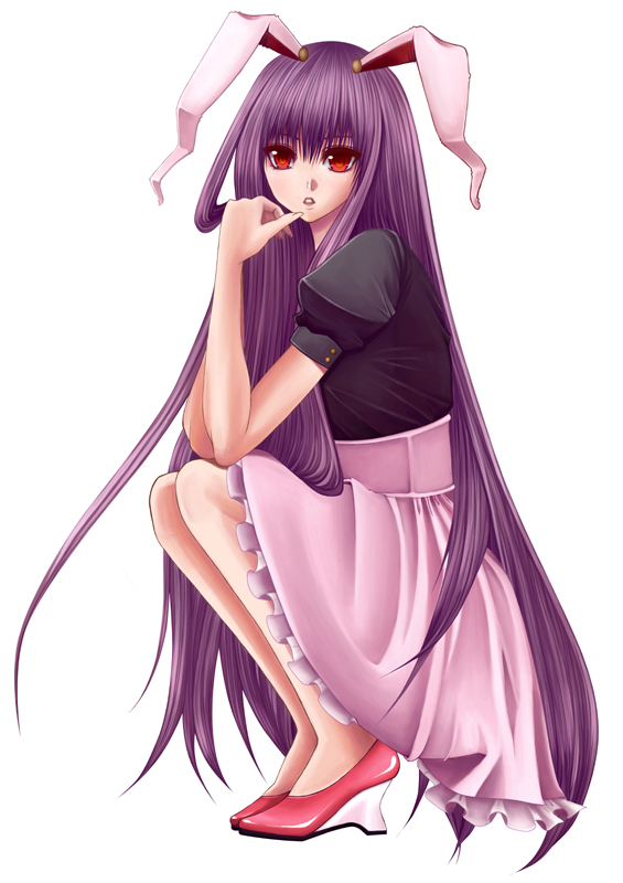 nonoko, yuuka nonoko, reisen udongein inaba, touhou, 1girl, animal ears, female focus, high heels, rabbit ears, shoes, solo