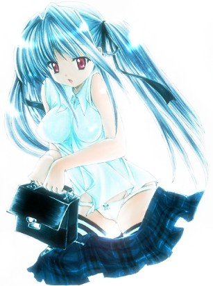 niwaka yuan, yun (artist), bad id, bad pixiv id, lowres, 1girl, female focus, panties, ribbon, school uniform, serafuku, solo, twintails, underwear