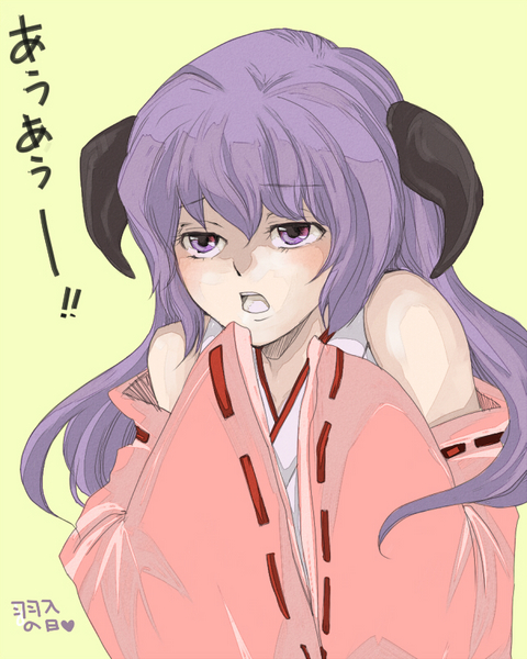 hanyuu, higurashi no naku koro ni, tagme, 00s, horns, purple eyes, purple hair