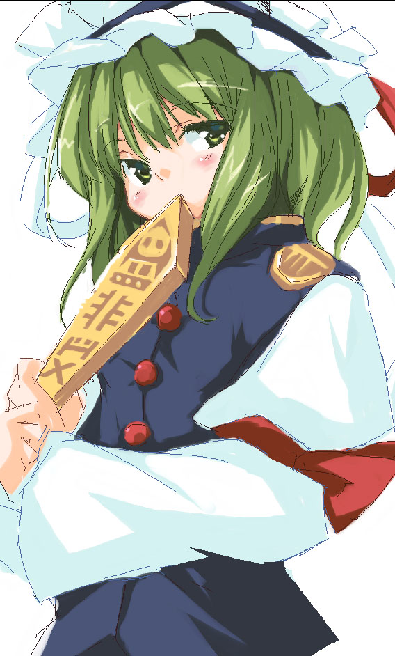 imuraya ayuka, shiki eiki, touhou, 1girl, female focus, oekaki, rod of remorse, solo