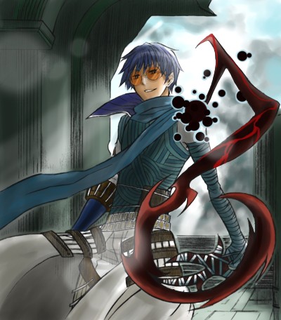 aida, hack, ovan, .hack//, .hack//g.u., bandai, cyber connect 2, lowres, spoilers, 00s, 1boy, glasses, male focus, outdoors, solo