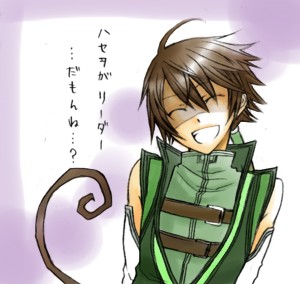 hack, silabus, .hack//, .hack//g.u., bandai, cyber connect 2, lowres, 00s, 1boy, brown hair, male focus, ponytail, solo