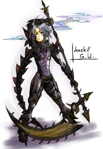 hack, haseo, .hack//, .hack//g.u., bandai, cyber connect 2, 00s, armor, scythe