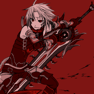 hack, haseo, .hack//, .hack//g.u., bandai, cyber connect 2, lowres, 00s, red eyes, sword, weapon, white hair