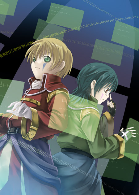 akamatsu ken, magi (cu-little2), hack, reki (haibane renmei), .hack//, .hack//tasogare no udewa densetsu, bandai, cyber connect 2, 00s, blonde hair, green eyes, robe