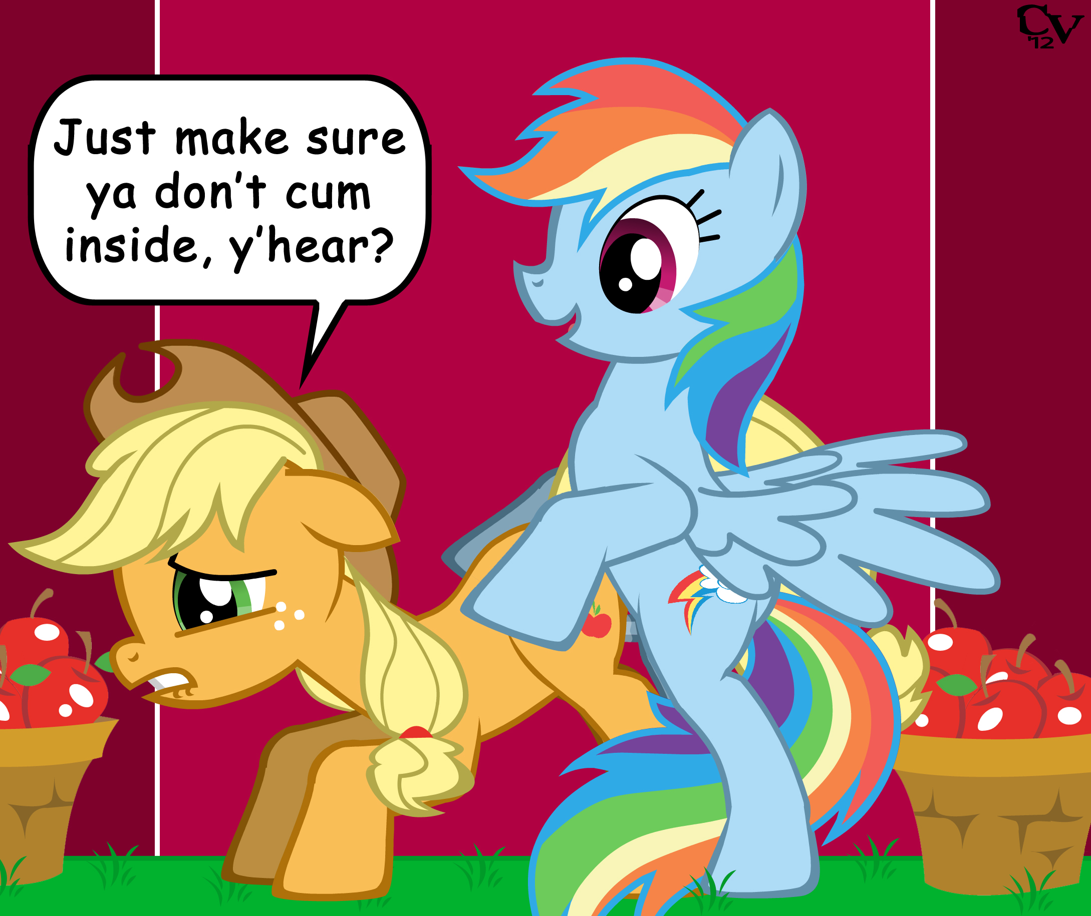 Rule34 – If it exists, there is porn of it / applejack (mlp), rainbow dash (mlp) / 118336